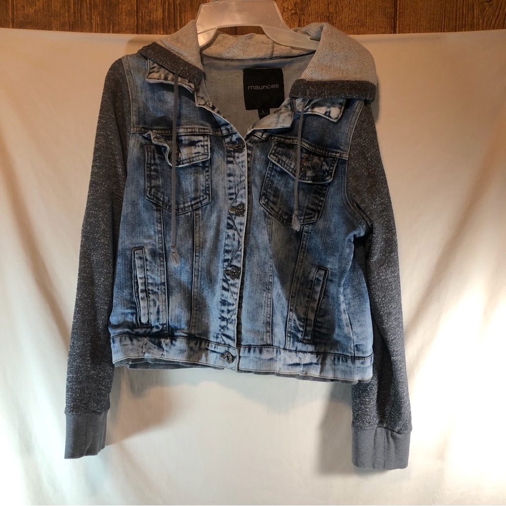 Maurices Blue and Gray Denim Jacket